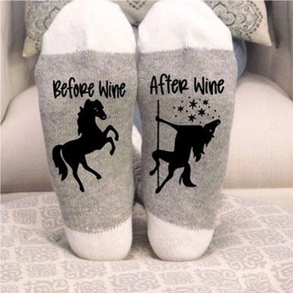 Accessories - !!LAST PAIR!! Before Wine / After Wine Horse Socks